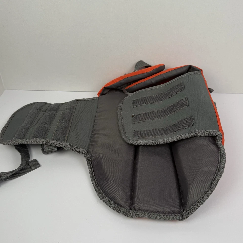 Chaleco salvavidas para perros talla pequeña naranja/gris natación navegación agua flotación ayuda Foto 4 de 4