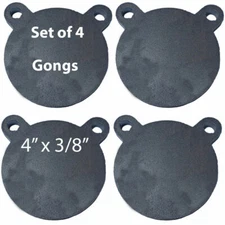 AR500 Steel Shooting Targets Lot Of 4 Laser Cut 4" x 3/8" Gong Tactical Scorpion