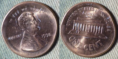 Error : 1998 Cent Two Faced Multistruck Broadstruck IREC1319