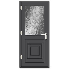 Grey uPVC Single Door