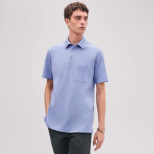 BNIB Hermes H embroidered buttoned Men polo shirt - Size L