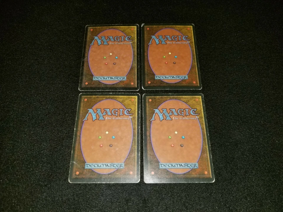 MTG 4x Revised red uncommon HP Italian FBB Lightning Bolt - ships w/ tracking - Image 2 of 2