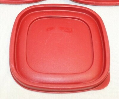 Rubbermaid Easy Find Replacement 7J64 Red Container Lid 6 1/2'' (fits glass, too)