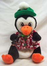 VINTAGE Coca-Cola COKE PENGUIN WITH HAT 6" Bean Bag Stuffed Animal Toy 1999