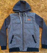 Picture Organic Men s Jacket Full Zip Hooded Gray Size Medium EUC Great Details