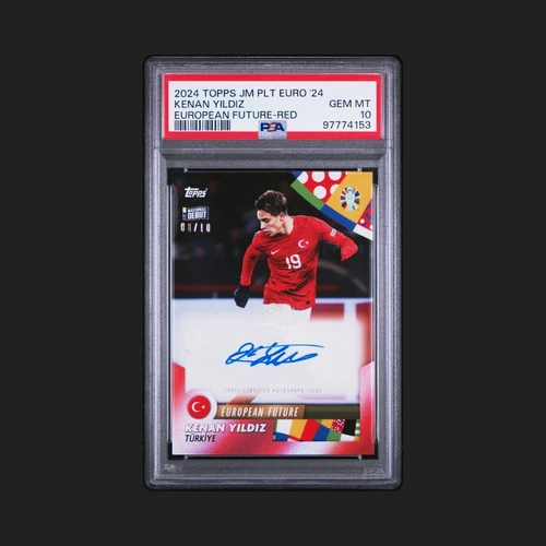KENAN YILDIZ /10 AUTO PSA 10 2023-24 RC Jose Mourinho Signatures Red Refractor