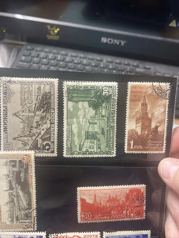 USED Vtg. 1947 800th ANNIV. FOUNDING OF MOSCOW HR Stamps Lot, Sc. 1132-1146+More - Image 3 of 4