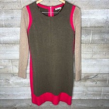 Eliza J petite small colorblock long sleeve sweater dress