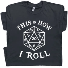 20 Sided Dice T Shirt Dungeons and Dragons T Shirt Magic The RPG Gathering D&D
