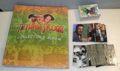 Breygent Three Stooges Sealed 3 Ring Binder w 72 Card set, 18 Repro Sketch 2005+