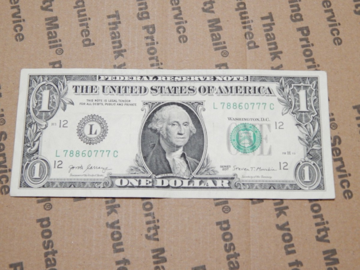 洋楽 DALLAR $ BILL(DOLLAR BILL)/ALMIGHT SEVEN Lucky 7's 777 2009 One Dollar Bill Lucky 7 Note Currency $1 | eBay