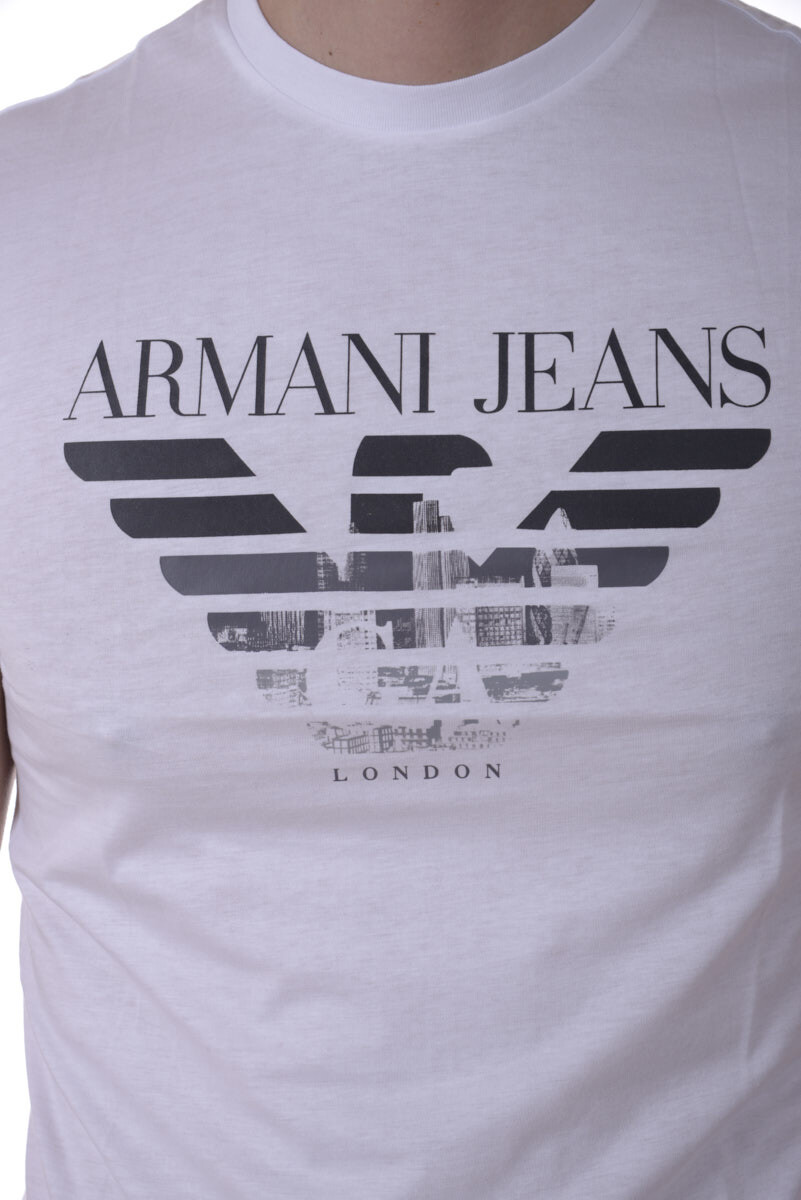 Armani Jeans AJ T-Shirt Sweatshirt Man White 3Y6T356JPFZ