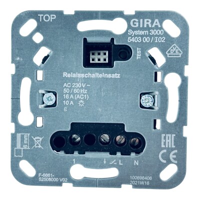 Gira 5403 00 Relaisschalteinsatz / System 3000 / 540300
