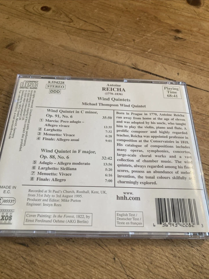 Reicha - Wind Quintets, Vol. 1 von Michael Thompson W... | CD | 07805 - Bild 2 von 2