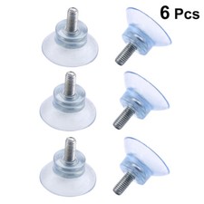 6PCS Furniture Desk Glass PVC Anti-Collision Suction Cups Sucker Hanger Pads