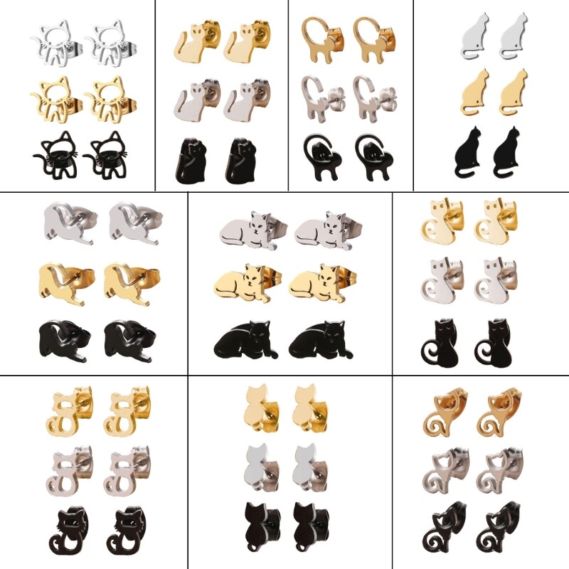 3 Pairs Earrings for Women Girls Ear Hooks Charm Ornament Jewelry