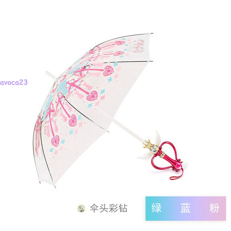 Anime Sailor Moon LED Paraguas Sol/Lluvia Niñas Bastón Mágico Juegos con disfraces Accesorios Regalo de Navidad Foto 4 de 4
