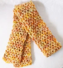 Fall Colors Mix Crochet Scarf-6 Foot Long-5" Across-Handmade by Pizazz Creations