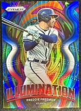 FREDDIE FREEMAN 2022 PRIZM Baseball “ILLUMINATION” SP REFRACTOR Red/White/Blue
