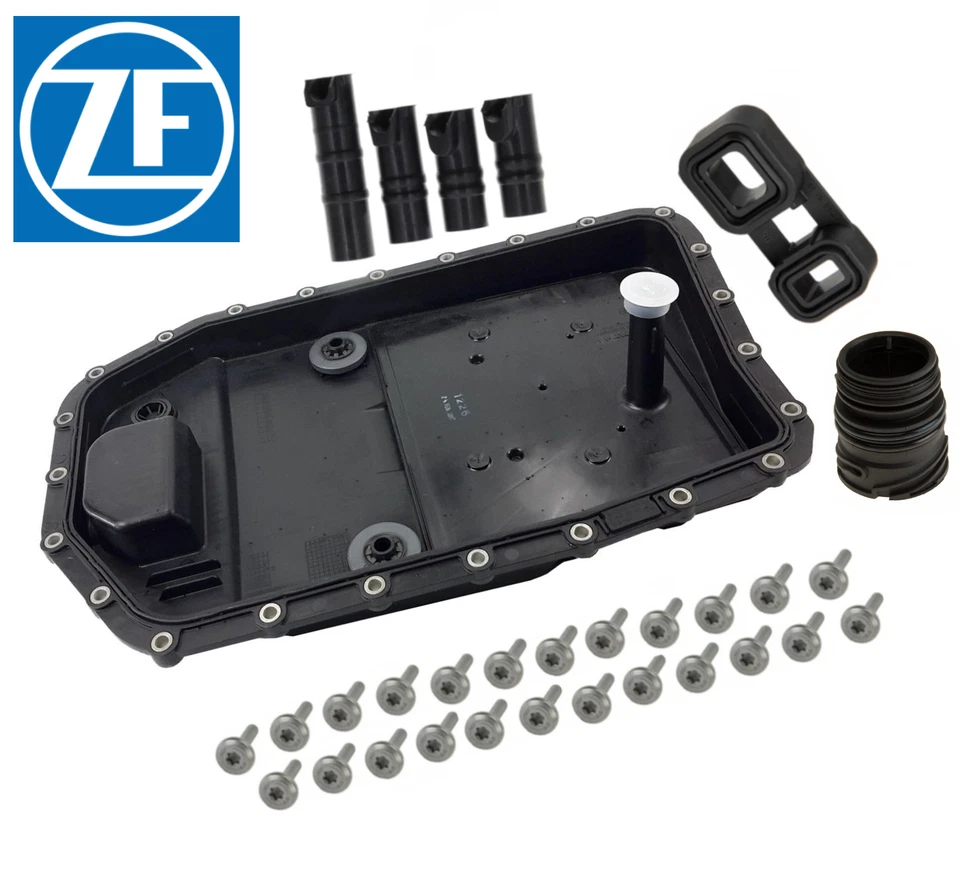 OEM Transmission Oil Pan Adapter Seal Sleeve Bolt + 7L ATF Fluid Kit for BMW Foto 2 de 2