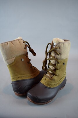 NWOB Womens The North Face Shellista Roll Down Faux Fur Winter Boots Brown sz 5