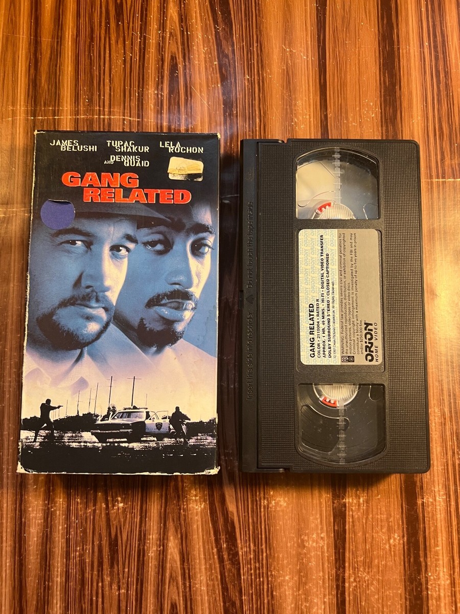 Gang Related VHS Tupac Shakur 2Pac Dennis Quaid James Belushi 1997