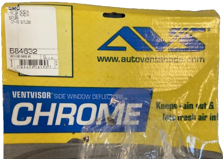 Deflector de ventilador de cinta nueva (AVS) 684632 defectuoso necesita; cromo; salidas Foto 4 de 4