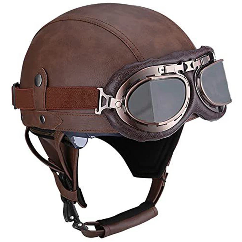 Leather motorcycle helmet deals