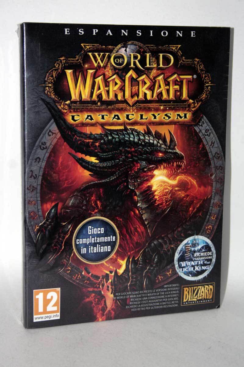 WORLD OF WARCRAFT CATACLYSM ESPANSIONE NUOVO SIGILLATO MAC PC DVD ITA FR1 56679