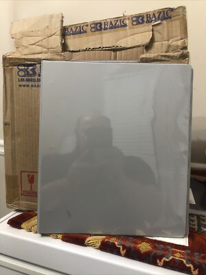 BAZIC 3 RING BINDER W/ 2 POCKETS 1IN GRAY 4121-12 Lot Of 12