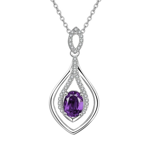 VONTER Fine Jewelry Natural Gemstone Sterling Silver Swiss  Fine Jewelry Birthstone Gifts for Women Natural Gemstone Topaz Amethyst main image 1