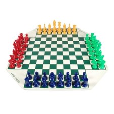Four Player Chess Board Game Set Folding Chess Board Plastic