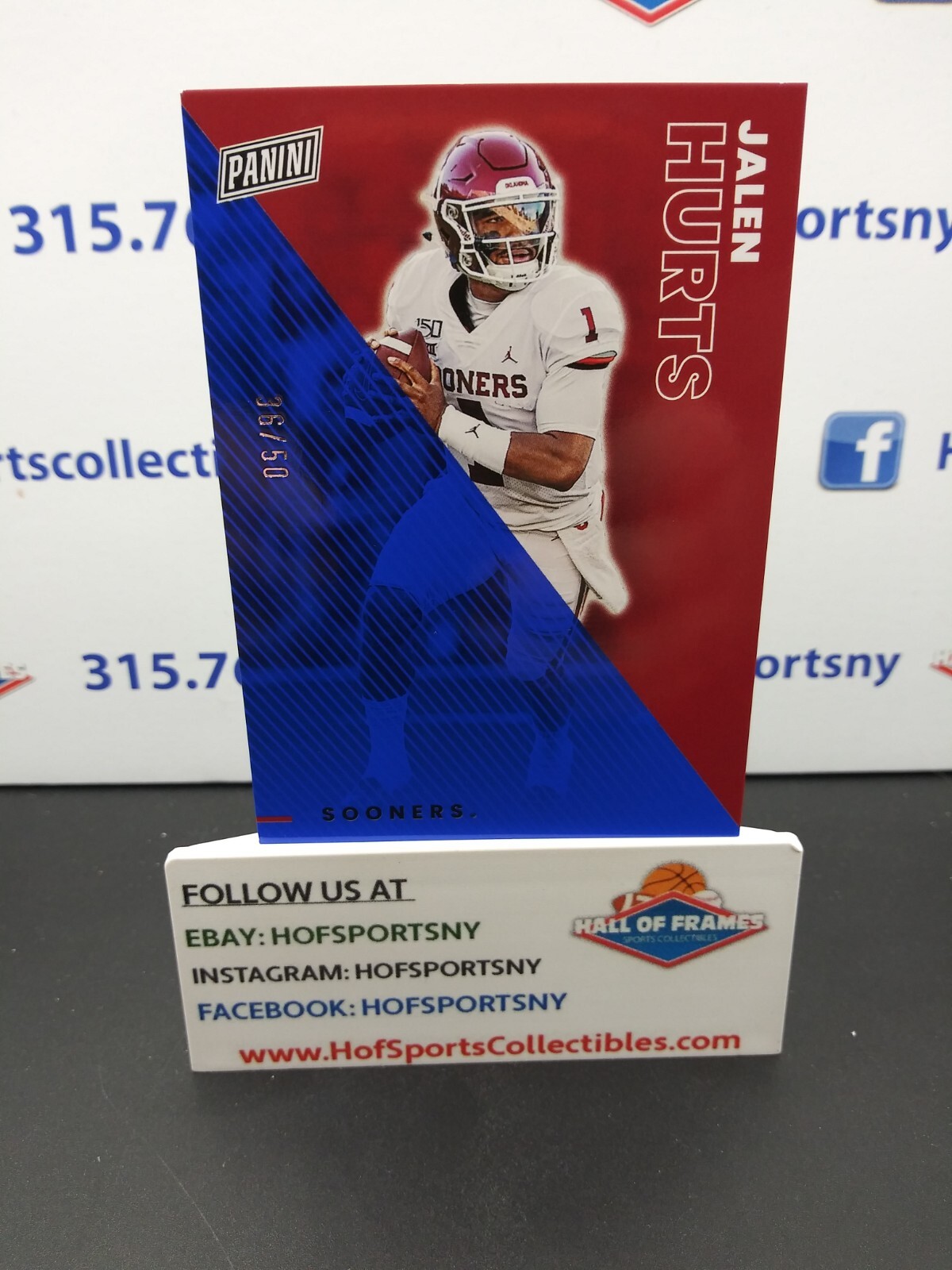 2023 PANINI FATHER'S DAY JALEN HURTS BLUE 36/50 #26