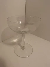 RIEKES Crisa Clear Crystal Mexico 6PC Lot Footed Champagne Sherbet Glasses