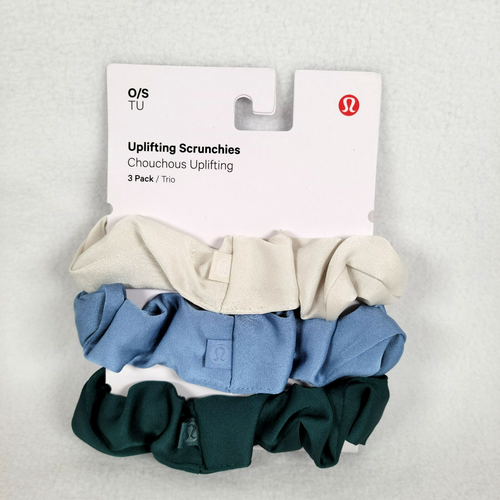 Lululemon Damen Haar erhebende Scrunchies Einheitsgröße Mehrfarbig 3er Pack Yoga Sport