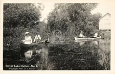 Silver Lake Outlet NY New York 2 1910 RPPC Photo Postcard COPY