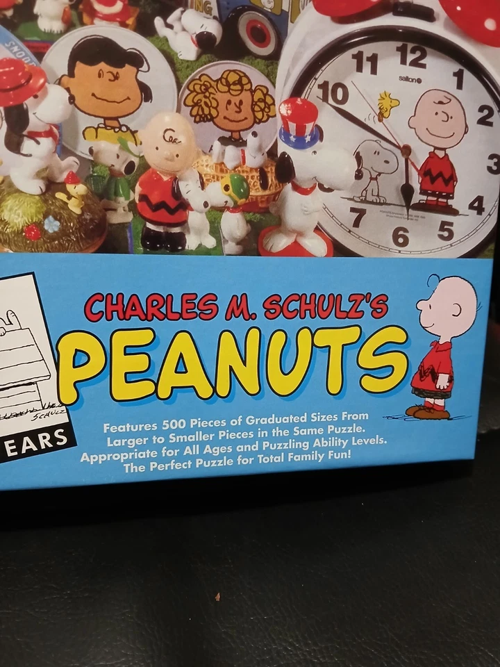 Vintage 1985 PEANUTS 500 Pc Puzzle 45th Anniversary Collage New Open Box Snoopy - Image 3 of 4