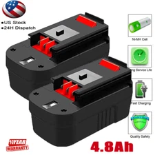 2 Pack for Black and Decker HPB18 18 Volt 4.8 Ah Battery HPB18-OPE 244760-00 NEW
