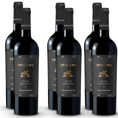 Epicuro Salice Salentino DOP, trocken, sortenreines Weinpaket (6x0,75l)