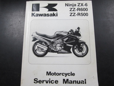 Kawasaki Ninja ZX-6, ZZ-R600, ZZ-R500OEM Service Shop Manual for
