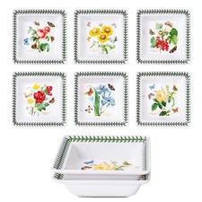 【Ceramic Square Dinnerware Set】 6-Piece Include Pasta Plates, Salad Plates & ...
