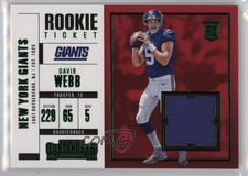 2017 Contenders Rookie Ticket Swatches Horizontal Variation Davis Webb 14tz