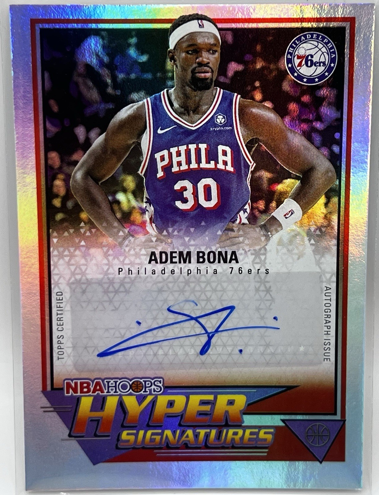 2025-26 Topps NBA Hoops | Adem Bona | Hyper Signatures Auto 76ers