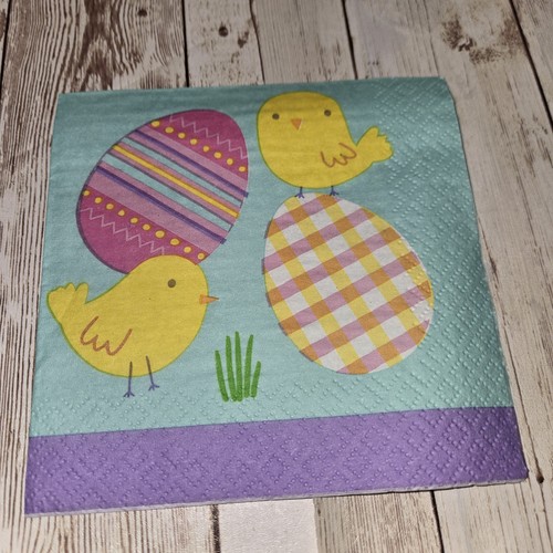 Easter Chick Egg Cocktail Napkins Creative Converting 2 Ply Decoupage Set Of 2