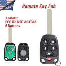 For 2011 2012 2013 2014 Honda Odyssey Keyless Uncut Remote Car Key Fob 6 Button For 2011 2012 2013 2014 Honda Odyssey Keyless Uncut Remote Car Key Fob 6 Button