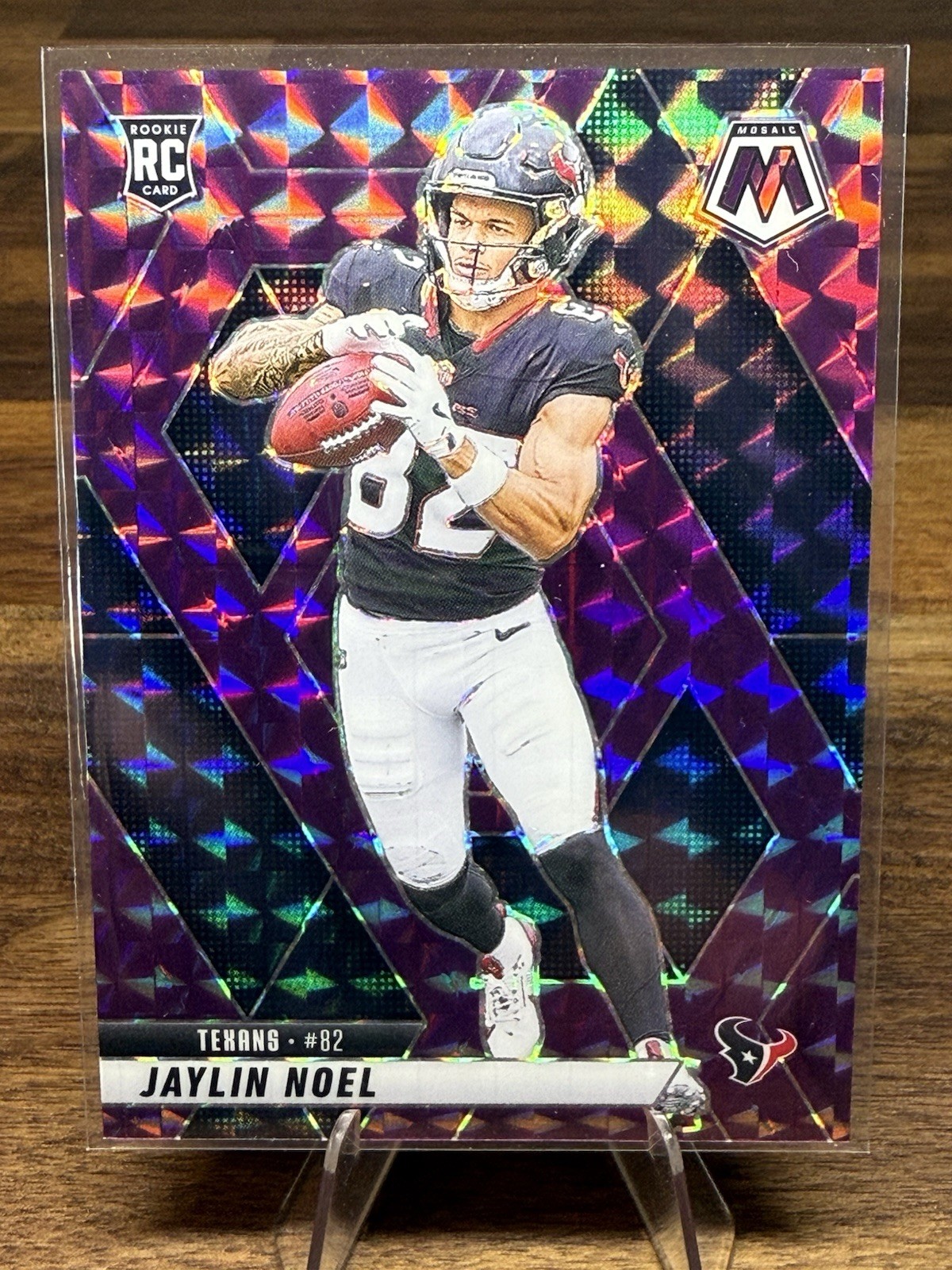 2025 Panini Mosaic - Jaylin Noel (RC) #373 - Mosaic Purple /49 - Houston Texans