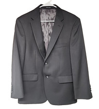 Pronto Uomo Platinum Men's Black Suit Jacket 100 Wool Size 40 Short Dry Clean