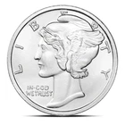 1 oz Mercury Dime Design Silver Round (CNT Minting)