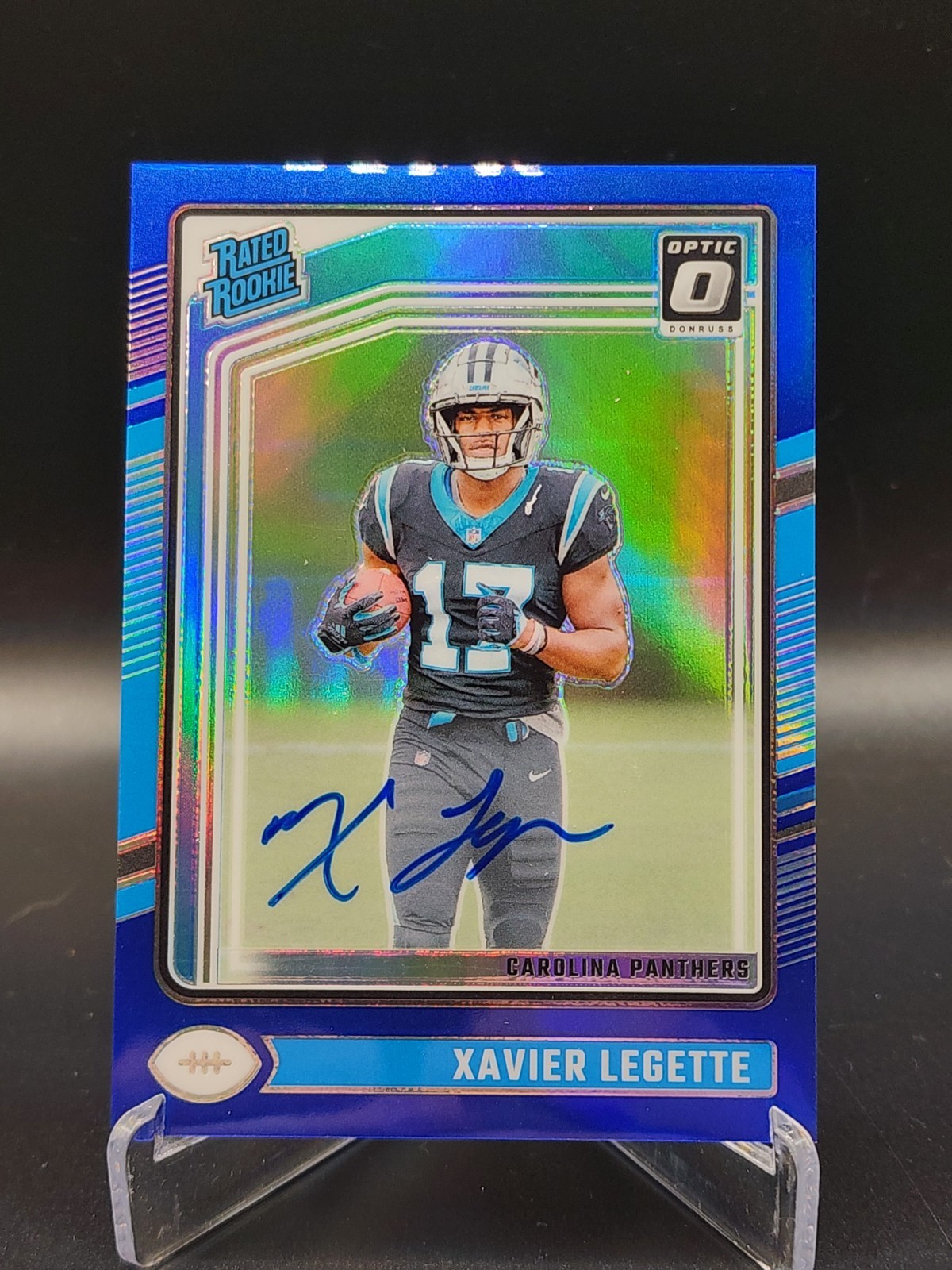 2024 Donruss Optic Xavier Legette Rated Rookie Auto Blue /99 Color Match RC #299