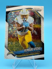 2025 Panini Prizm Kimani Vidal White Disco Prizm #134 Los Angeles Chargers